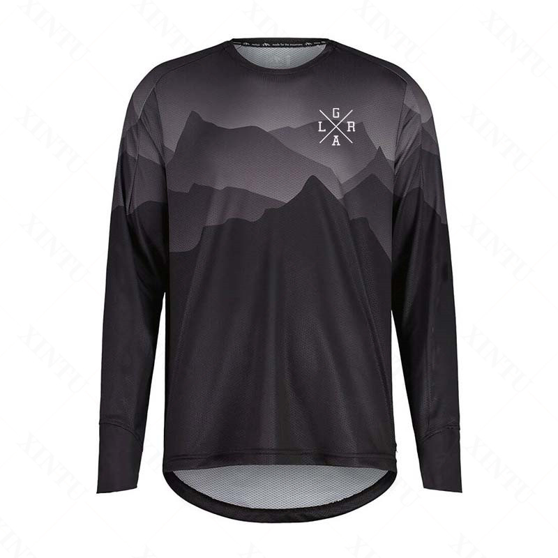 Mountain Biking Long Sleeve Shirt - Jersey Sepeda Motor Pria Lrga MTB