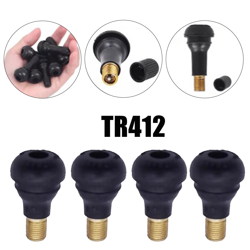 Tubeless Valve Core - 4 buah Universal TR412 Snap-in karet