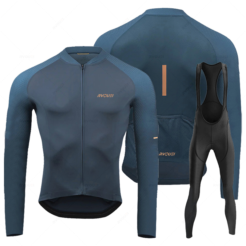 Mountain Biking Apparel - Rvouei setelan Jersey sepeda lengan panjang,