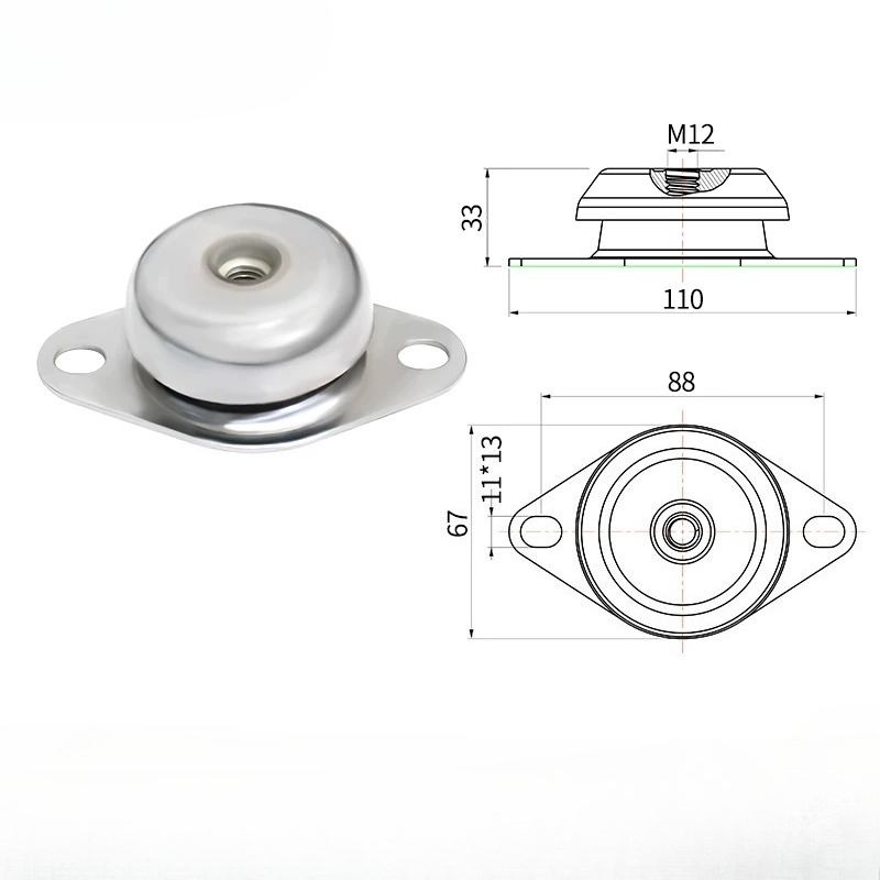 Shock Pump Suspension - Peredam Getaran Motor Karet Logam, Peredam