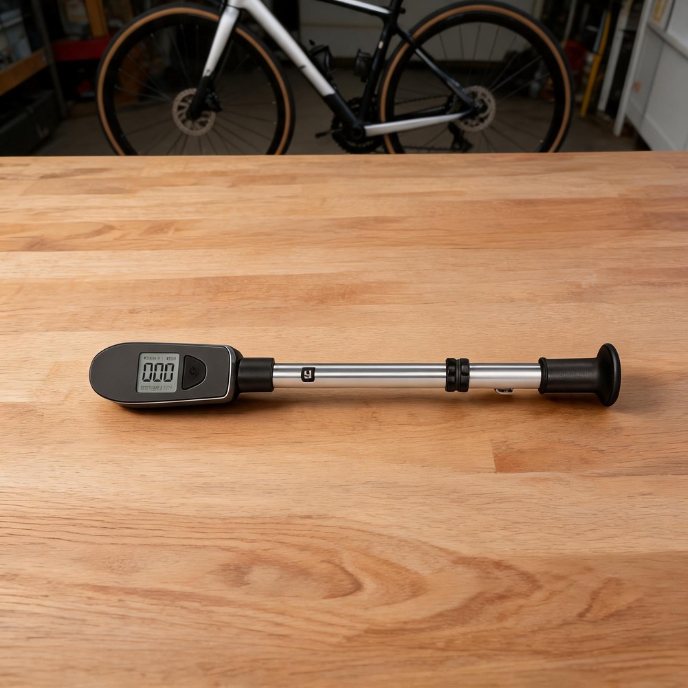 Shock Pump Suspension - Pompa Kejut Sepeda dengan Pengukur Tekanan,