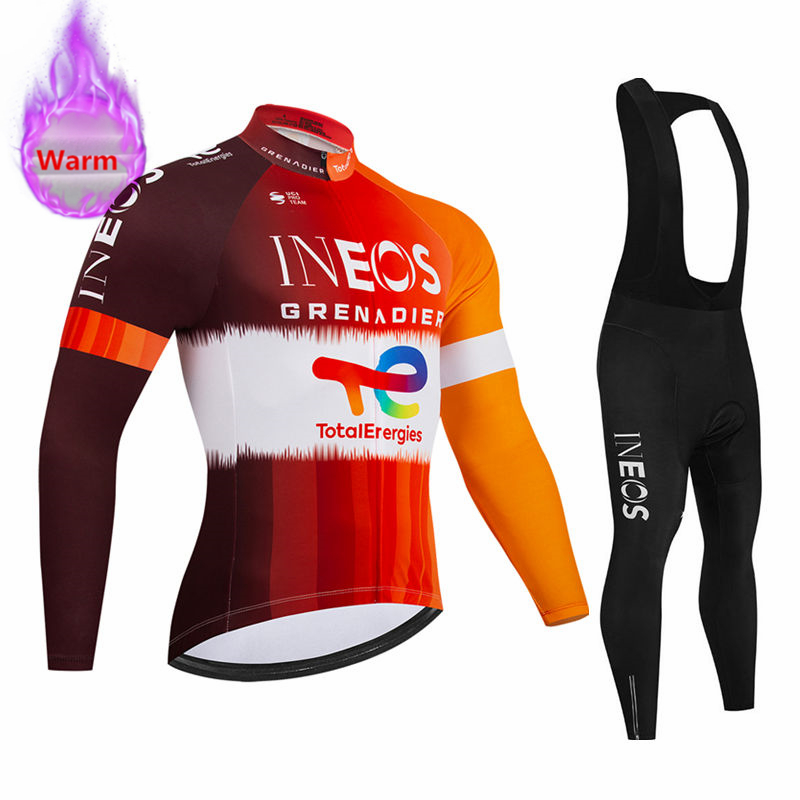 Mountain Biking Apparel - Set Jersey Bersepeda Lengan Panjang Ineos