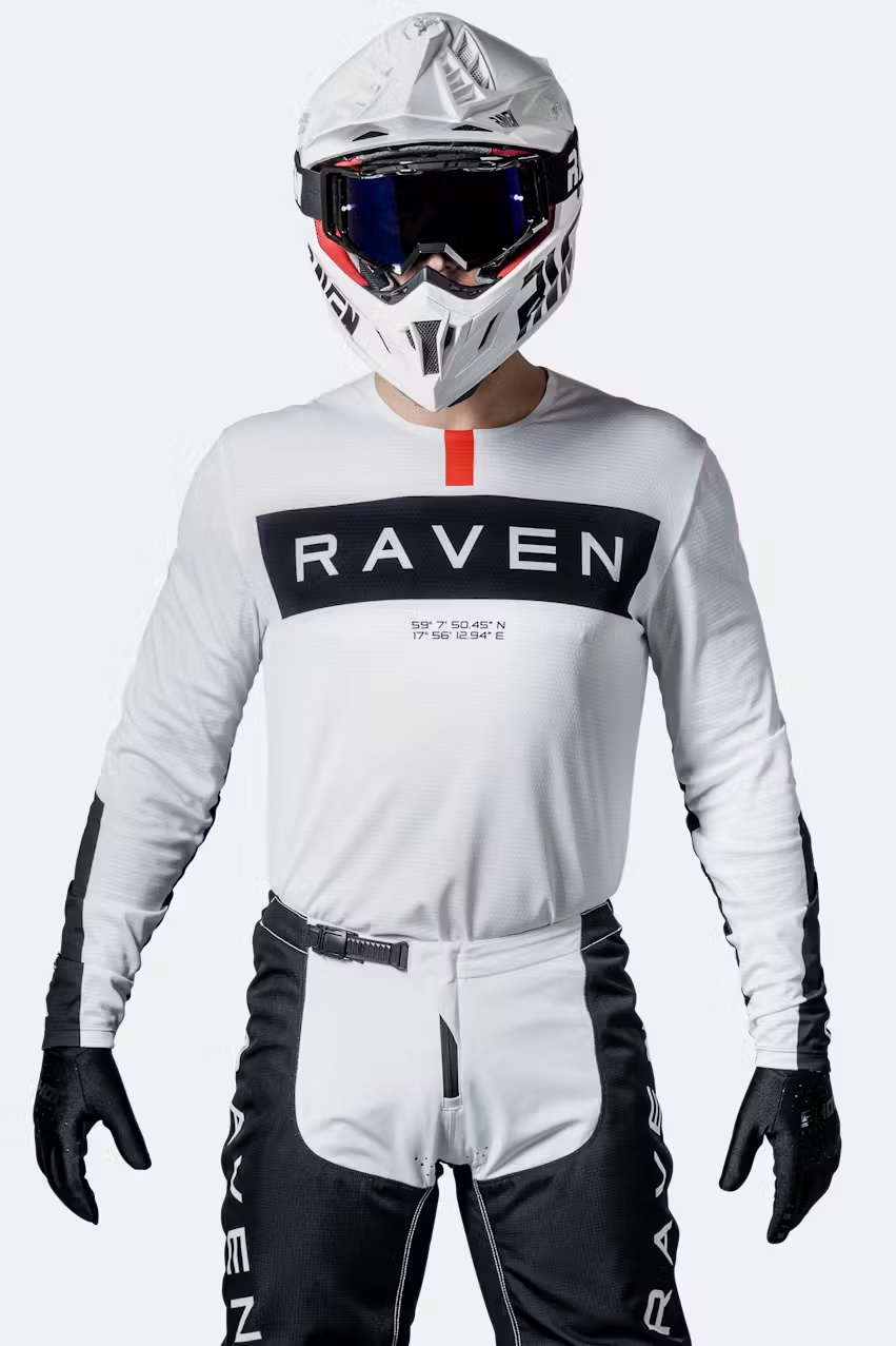 Mountain Biking Long Sleeve Shirt - Jersey Raven Pria DH Jersey Motorcross