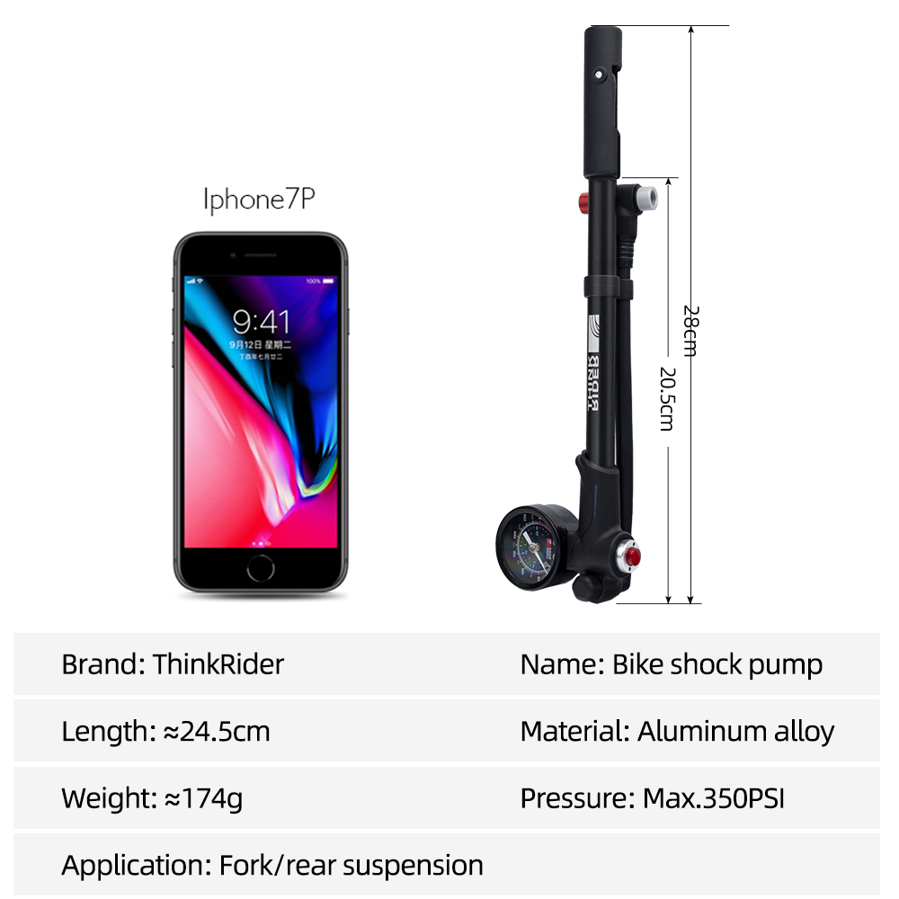 ThinkRider pompa udara sepeda, - Shock Pump Suspension ulasan dan harga