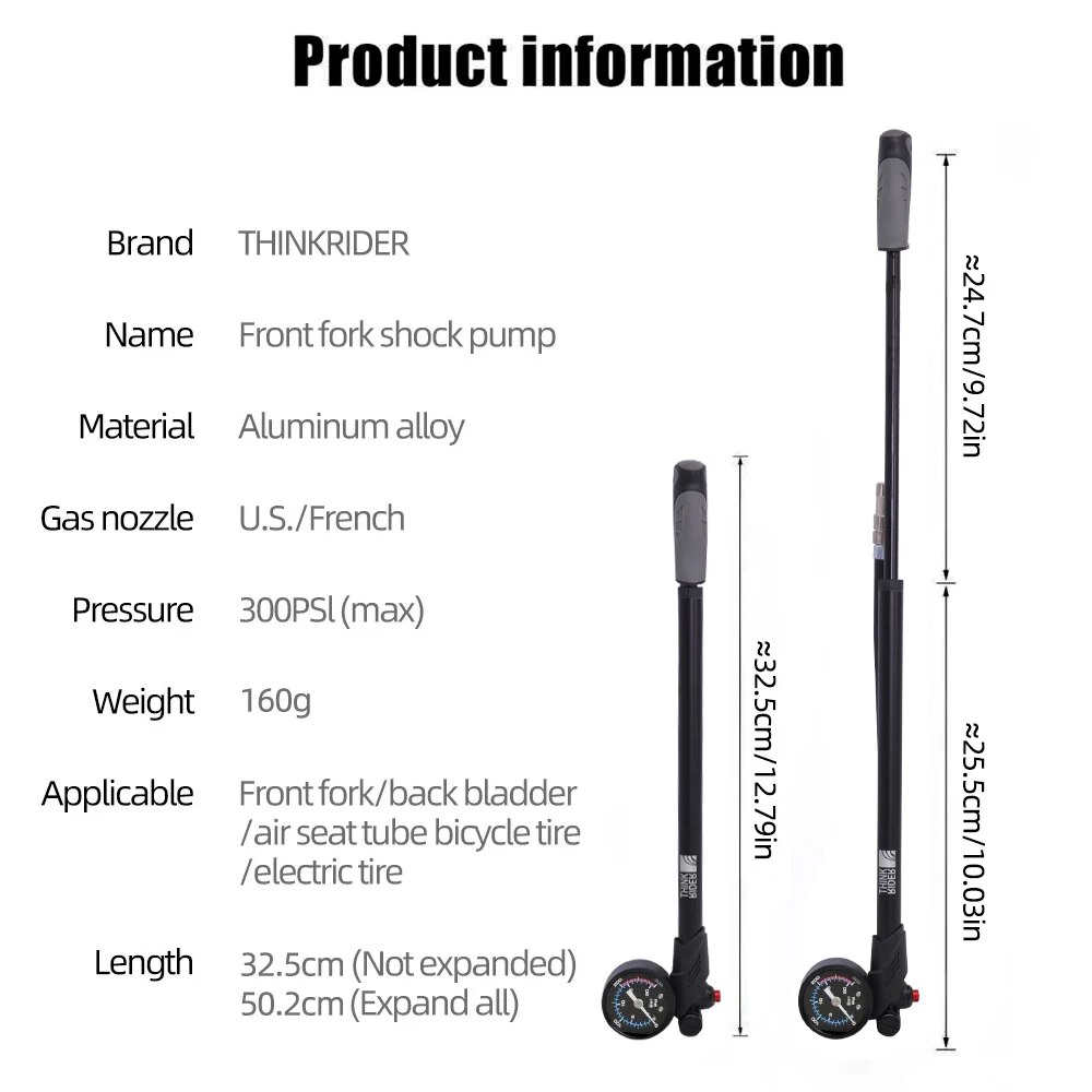 ThinkRider pompa udara sepeda  - Shock Pump Suspension ulasan dan harga